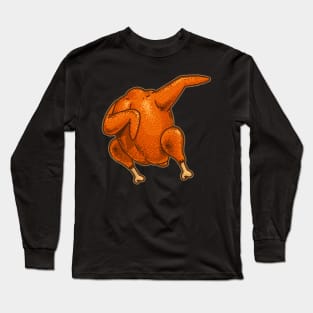 Dabbing Turkey Thanksgiving Shirt Funny Roast Turkey Dab Long Sleeve T-Shirt